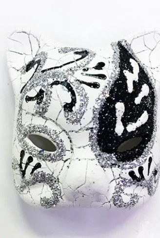 Siyah Renk İşlemeli Seramik Malzemeden İmal Venedik Kedi Model Magnet (4940)