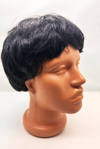 Siyah Renk Kısa Kesim İçi Astarlı Erkek Peruğu (4940)