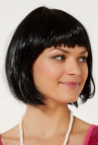 Siyah Renk Parti Peruğu Küt Saç (4940)