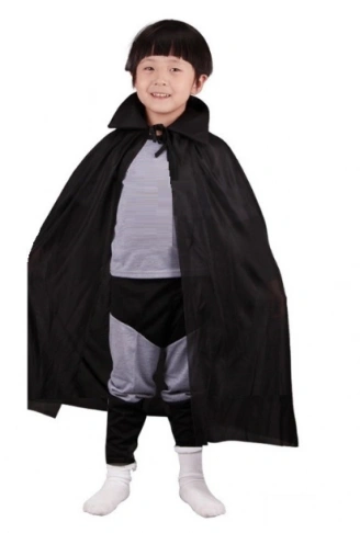 Siyah Renk Yakalı Çocuk Pelerin 90 cm (4940)