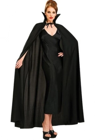 Siyah Renk Yakalı Halloween Pelerini 120 cm (4940)