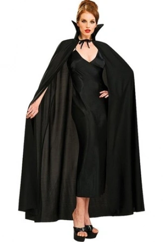 Siyah Renk Yakalı Halloween Pelerini 120 cm (4940)