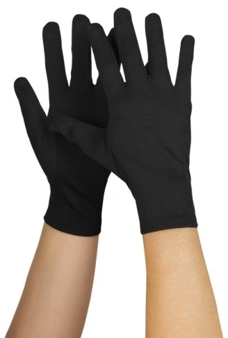 Siyah Renk Yetişkin Boy Likralı Gösteri Eldiveni (4940)