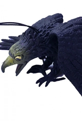 Siyah Renk Yumuşak Plastik Şaka Kartal Yarasa Anahtarlık Şaka Malzemesi (4940)