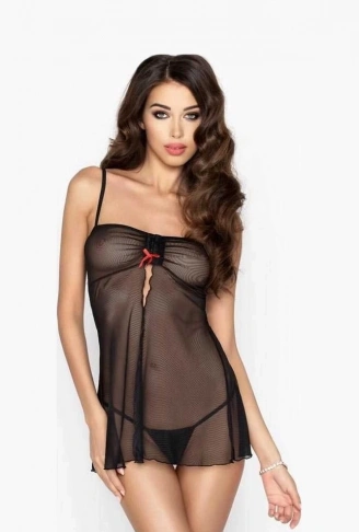 Siyah Transparan Fantazi Gecelik TM1191