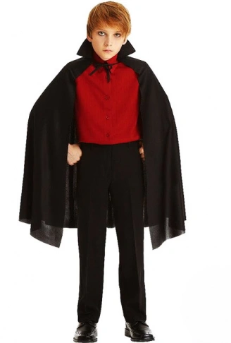 Sİyah Yakalı Pelerin - Vampir Pelerin - Dracula Pelerin 90 cm (4940)
