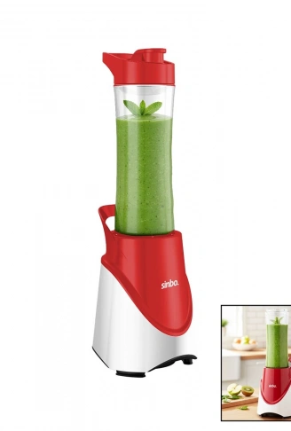 SMOOTHİE BLENDER 570ML ŞİŞE 4 LÜ ÇELİK BIÇAK 300W TURBO MOTOR SHB-7508 (4940)