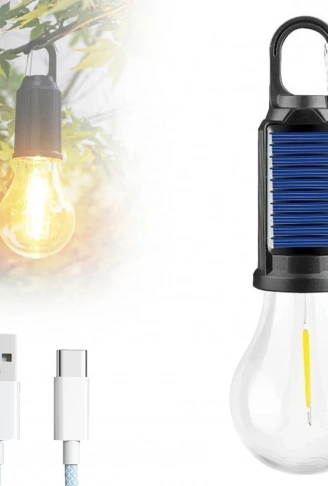 Solar Güneş Enerjili Led Ampul 3 Modlu Uzaktan Kumandalı Solar Camping Lamp (4940)
