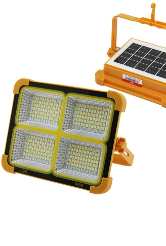 SOLAR LED LİGHT ÇAKARLI SOLAR PROJEKTÖR - POWERBANK KAMP - DIŞ MEKAN GÜNEŞ ENERJİLİ 12000mAh- 84X4=336LED (4940)