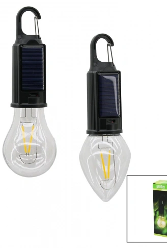 SOLAR - USB ŞARJ SEYYAR AMPUL MODEL=RUSTİK KAMP LAMBASI MANDALLI KANCA ASKILIK 3-KADEME IŞIK PT-331 (4940)