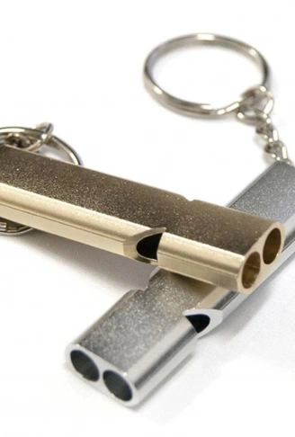 S.O.S Acil İmdat Düdüğü Alüminyum Islık Anahtarlık Kamp Yürüyüş Aksesuar Araçları (4940)