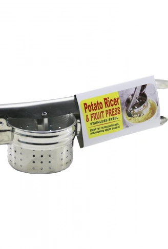 STAINLESS STEEL MANUEL KOLLU - ÇELİK METAL  PATATES EZİCİ - MEYVE SIKICI PRES (4940)