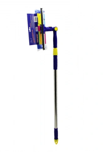 STAR Q 2 BAŞLI=CAMSİL ÇEKPAS - M.FİBER MOP=24.5CM 360 DERECE BAŞLIK CAMSİL - MOP UZAYAN METAL - PLS.SAP= 85-133CM (4940)