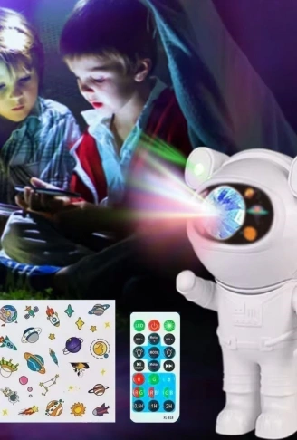 Stickerlı ,Kumandalı ASTRONOT Model Gece Lambası (4940)