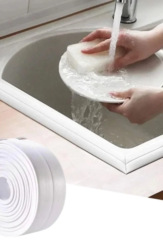 Su Sızdırmaz Banyo Mutfak Lavabo Küvet İzolasyon Şerit Bant,Lavabo Kenar Bandı 3.2 mt x 38 mm (4940)