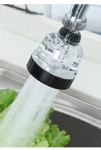 Su Tasarruflu  3 Fonksiyonlu  Oynar  Musluk Başlığı - Şeffaf (4940)