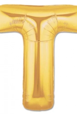 T Harf Folyo Balon Altın Renk  40 inç (4940)
