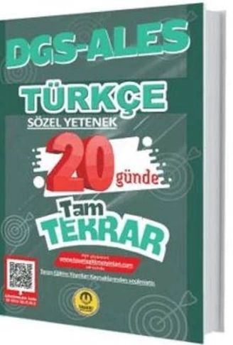 Tasarı DGS ALES Türkçe 20 Günde Tam Tekrar Soru Bankası