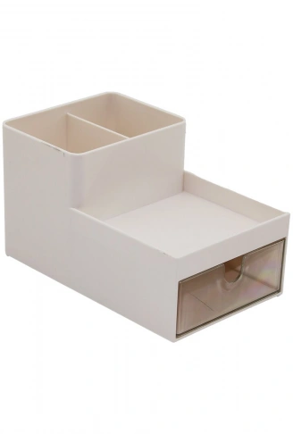 TEK ÇEKMECELİ + 3 BÖLMELİ  PLASTİK MAKYAJ - TAKI ORGANİZER 16X9.5CM - Y: 5--9.5CM (4940)