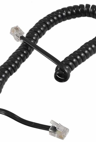 TELEFON SPİRAL KABLO SİYAH 4P/4C (4940)