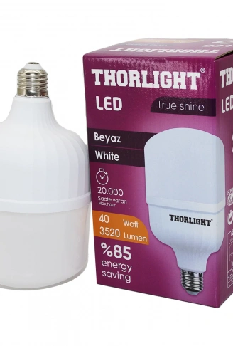 THORLIGHT 40W E27 TORCH T-SHAPE BEYAZ LED AMPUL T-40B (4940)