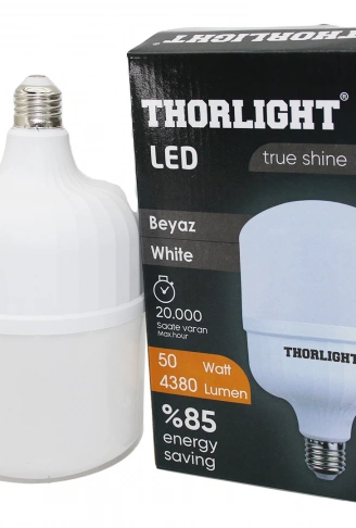 THORLIGHT 50W E27 TORCH T-SHAPE BEYAZ LED AMPUL T-50B (4940)