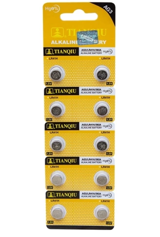 TIANQIU AG3 LR41 ALKALİN SAAT PİLİ 10LU PAKET *OXFORD (4940)