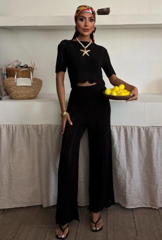 Triko Bluz Pantolon İkili Takım 10084-025
