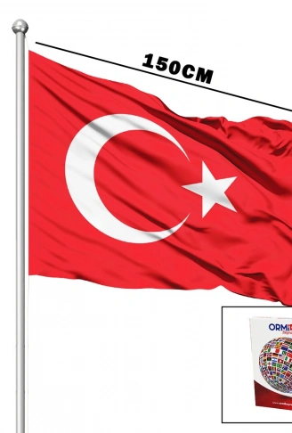 TÜRK BAYRAĞI ALPAKA KUMAŞ 100X150CM (4940)