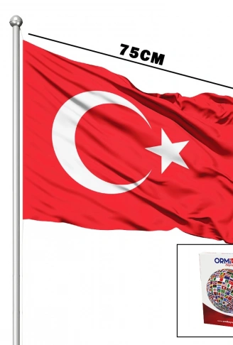 TÜRK BAYRAĞI ALPAKA KUMAŞ 50X75CM (4940)