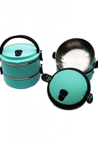 TURKUAZ 2Lİ SEFER TASI SAKLAMA KABI 1.2LT (4940)