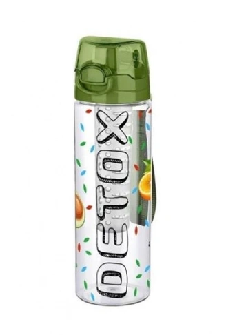 Tutma Saplı Kilitli Kendiliğinden Süzgeçli Kolay Taşınabilir Detoks Sporcu Diyet Matarası (4940)