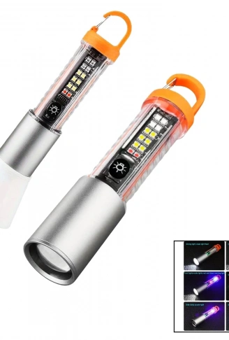 TYPE-C ŞARJLI SUYA DAYANIKLI - ZOOMLU - LEDLİ EL FENER HS-2302 (4940)