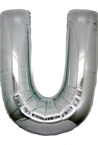 U Harf Folyo Balon Gümüş Renk  40 inç (4940)