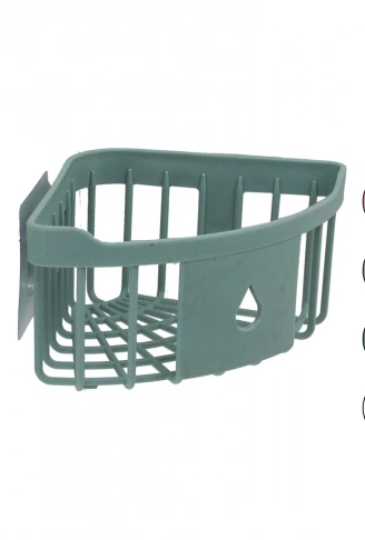 ÜÇGEN KÖŞELİK  BANYO - MUTFAK ORGANİZERİ  RENKLİ PLASTİK   YAPIŞKANLI MONTAJ (4940)