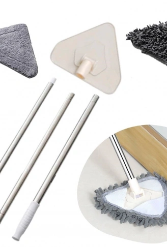 Üçgen Mop Cam Duvar Tavan Fayans Parke Temizleyici Mop (4940)