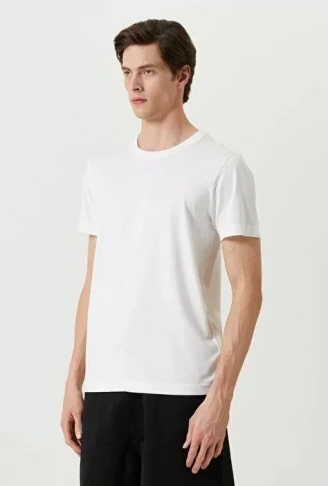 Unisex Basic Bisiklet Yaka Regular T-Shirt - Beyaz