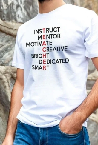 Unisex Bisiklet Yaka Baskılı Oversize T-Shirt - Beyaz