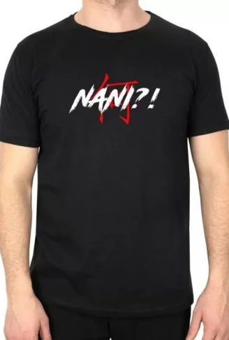 Unisex Bisiklet Yaka Baskılı Oversize T-Shirt - Siyah