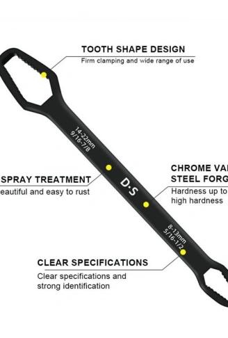 Universal Anahtarı Çift kafalı  Çok Fonksiyonlu 6-22mm (4940)