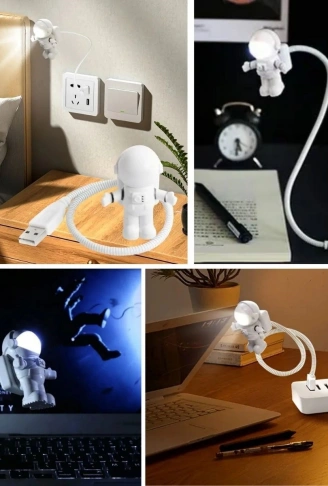 USB Astronot Gece Lambası, Masa Lambası, Kitap Okuma Lambası Işığı (4940)