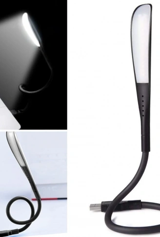 USB Girişli 14 Ledli 3 Kademeli Dokunmatik Masa/Kitap Okuma Lambası Ledi Siyah (4940)