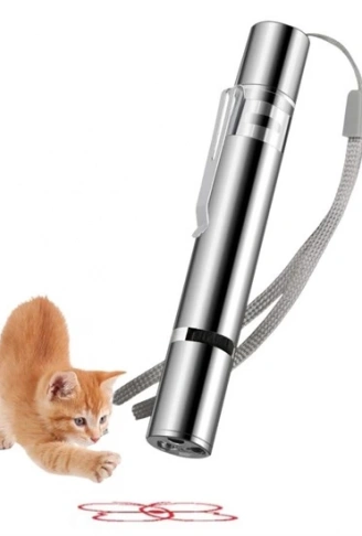 Usb İle Şarj Edilebilen 3In 1 Kırmızı Işık +Beyaz Led Meşale Işık + Uv El Feneri Kedi Lazeri (4940)