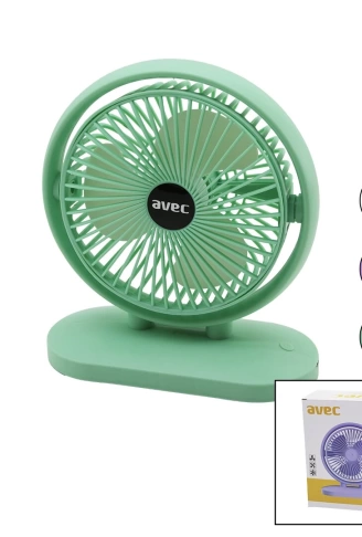 USB MASA ÜSTÜ FAN=16CM VANTİLATÖR  180 DERECE  3 KADEME HIZ 3PERVANE RENKLİ PLS.STAND=9X20X22.7CM (4940)
