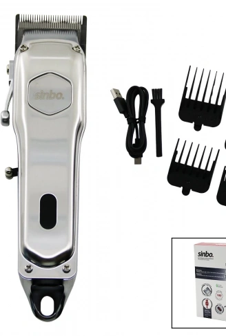 USB ŞARJLI - DİJİTAL GÖSTERGE  SAÇ - SAKAL KESME TRAŞ MAKİNESİ  ÇELİK GÖVDE - KOLLU TARAK AYARI SHC-1905 (4940)