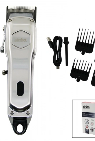 USB ŞARJLI - DİJİTAL GÖSTERGE  SAÇ - SAKAL KESME TRAŞ MAKİNESİ  ÇELİK GÖVDE - KOLLU TARAK AYARI SHC-1905 (4940)