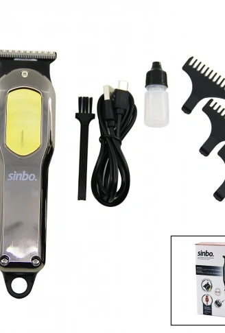 USB ŞARJLI - LCD GÖSTERGELİ SAÇ KESME TRAŞ MAKİNESİ GÖVDE KROM KAPLAMA  SHC-1903 (4940)