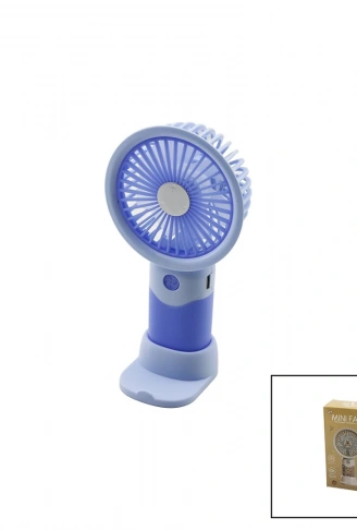 USB ŞARJLI MİNİ EL FANI ÇAP:8.4 - Y:16CM SABİT BAŞLIK 3-KADEME HIZT ELEFONLUKLU MASAÜSTÜ AYAK VANTİLATÖR (4940)