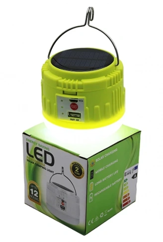 USB - SOLAR ŞARJLI ASKILI KAMP LAMBASI - POWERBANK (4940)