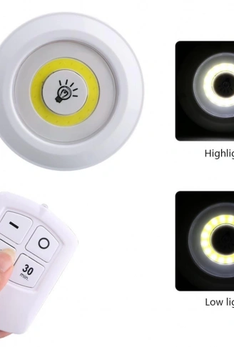 Uzaktan Kumandalı Yapışkanlı 3’lü Led Spot Lamba (4940)